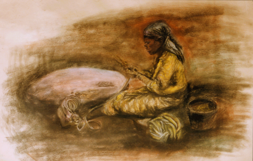 Woman Knitting