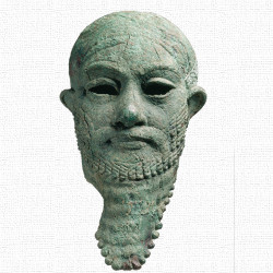 Head of a Ruler. An ancient sculpture